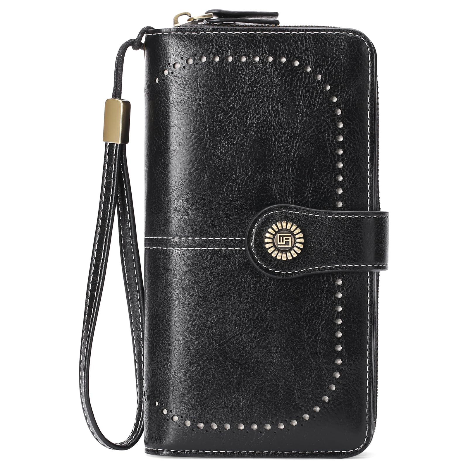 8940 Wallet Leather Billfold Rfid Blocking Credit Card Holder Wristlet
